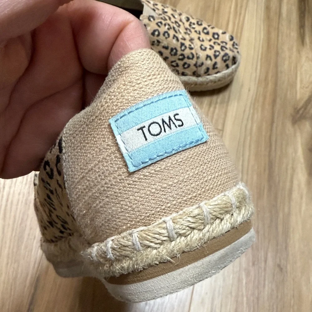 Toms Tan Leopard Print Espadrilles - Picture 3 of 5
